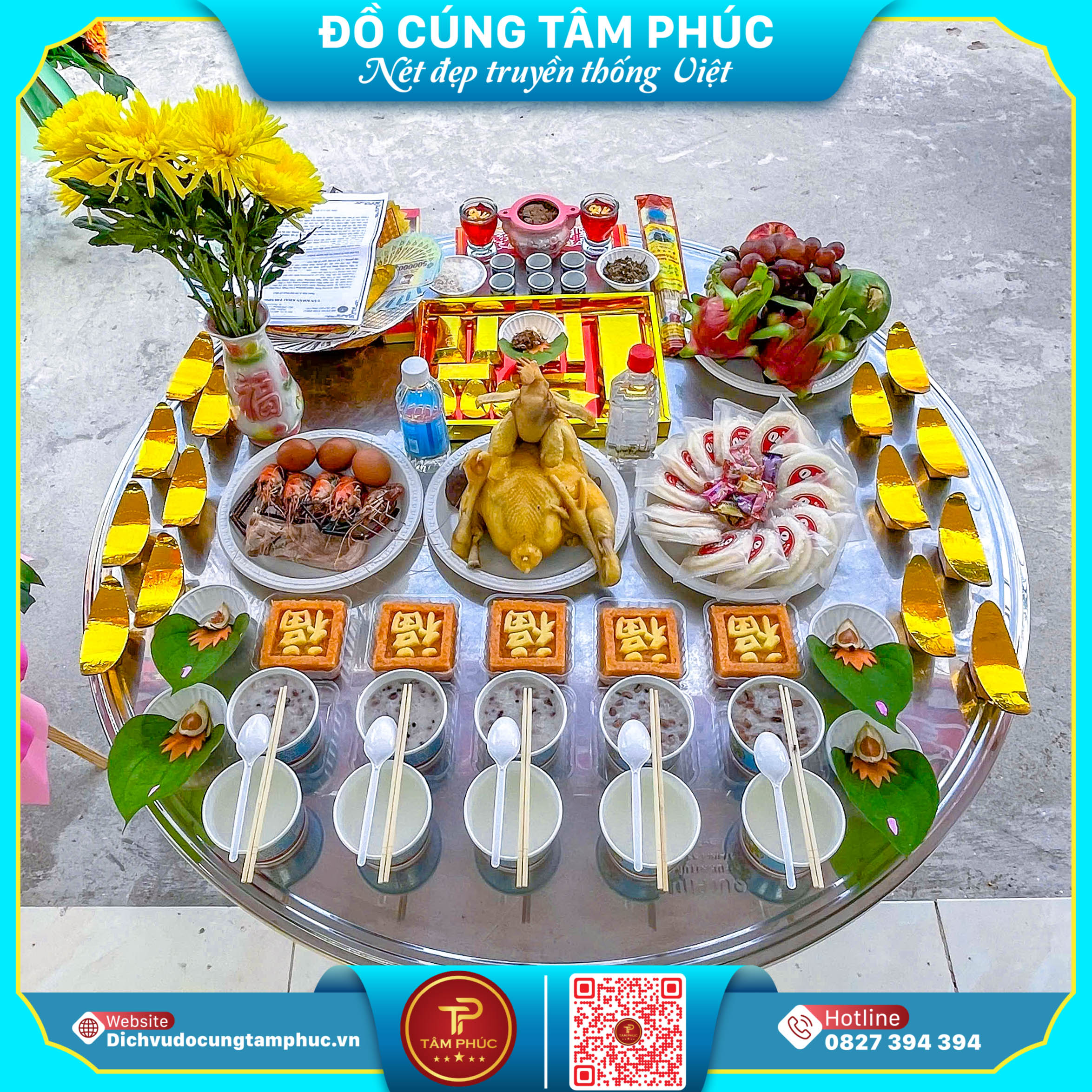 Ý nghĩa của việc đặt 5 chén cháo trắng trên mâm cúng.